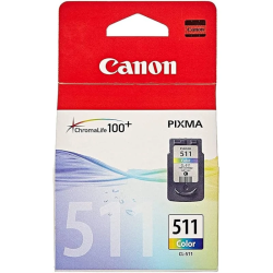 Tinteiro Canon 511 Colorido Original (CL-511) – 9ml / 244 Páginas