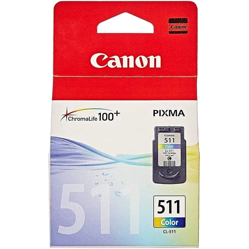 Tinteiro Canon 511 Colorido Original (CL-511) – 9ml / 244 Páginas