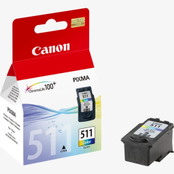 Tinteiro Canon 511 Colorido Original (CL-511) – 9ml / 244 Páginas