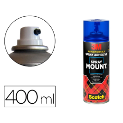 Cola em Spray Mount 3M Transparente 400ml – Original Reposicionável Lata Azul