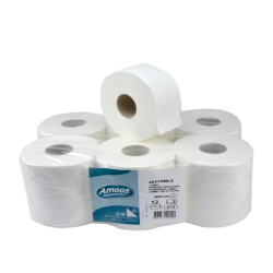 Papel Higiénico Jumbo Folha Dupla (Pack 12 Rolos) – 90m / 120m