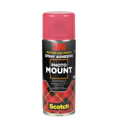 Cola em Spray Photo Mount 3M Transparente 400ml – Original Permanente Lata Vermelha