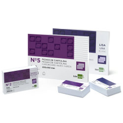 Fichas em Cartolina 180g (Várias Medidas) Liso / Pautado – Pack 100 un.