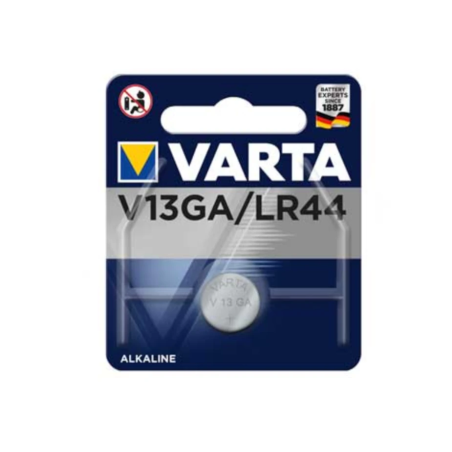 Pilhas Alcalinas LR44 1.5V 148mAh Tipo Botão – Varta (4276)