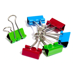 Molas Metálicas Reversíveis 19mm Q-Connect – Pack 6 Unidades Cores Sortidas