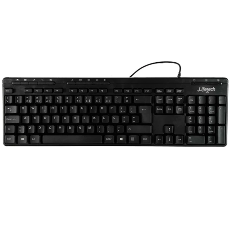 Teclado Multimédia Basic USB Preto Lifetech