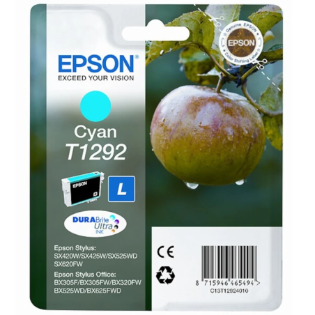 Tinteiro Original Epson T1292 Azul (Ciano) – 7ml / 545 Páginas (C13T12924010)