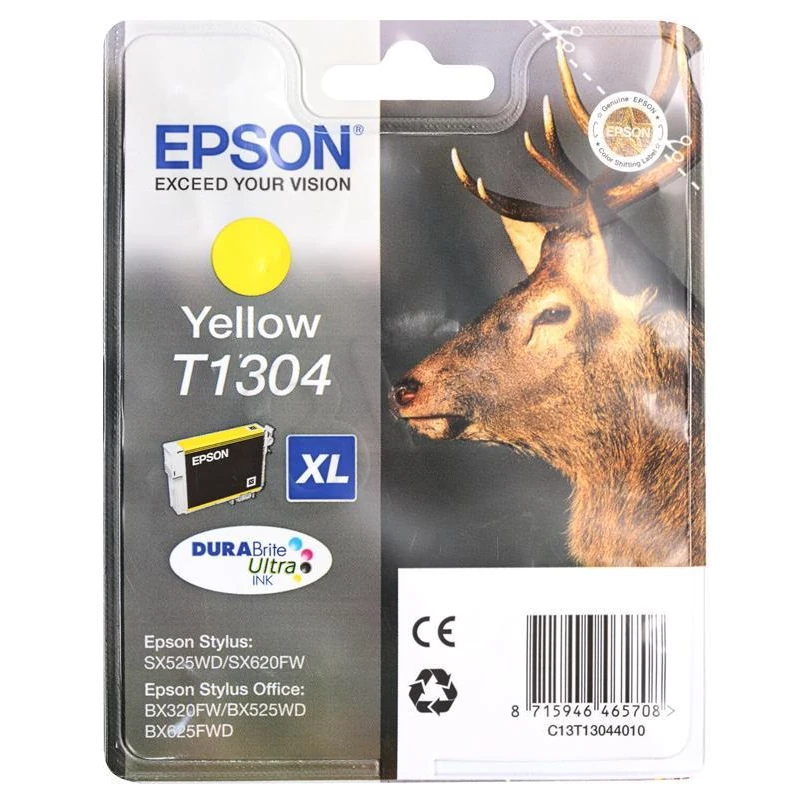 Tinteiro Original Epson T1304XL Amarelo Alta Capacidade – 10.1ml / 755 Páginas