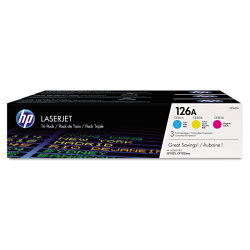 Conjunto Triplo de Toner HP 126A Ciano, Magenta e Amarelo – HP (CF341A)