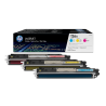 Conjunto Triplo de Toner HP 126A Ciano, Magenta e Amarelo – HP (CF341A)