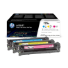 Pack Triplo de Toner HP 125A (CF373AM) Cyan, Magenta e Yellow