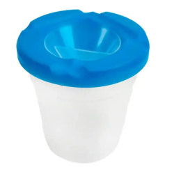 Copo Limpa Pincéis em Plástico com Tampa Liderpapel (80x85mm)