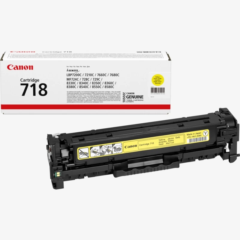 Toner Original Canon 718Y Amarelo – 2.900 Páginas (2659B002)