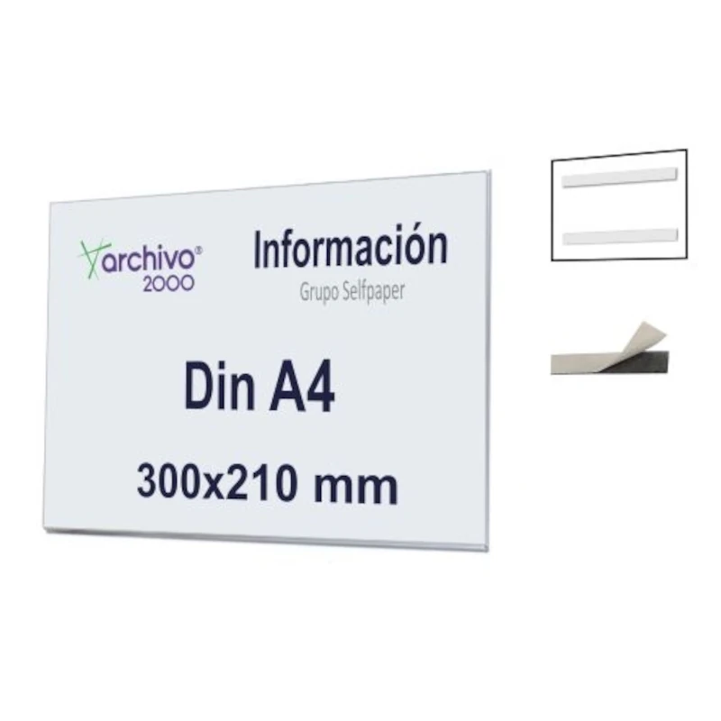 Expositor de Parede Adesivo A4 Horizontal Transparente