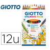 Lápis de Cor Giotto Stilnovo Maxi Triangular – Mina de 4,3 mm – Caixa com 12 Cores Sortidas