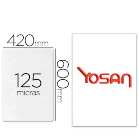 Bolsas de Plastificação A2 YOSAN 125 Mícrons Alta Resistência – Pack 50 Unidades