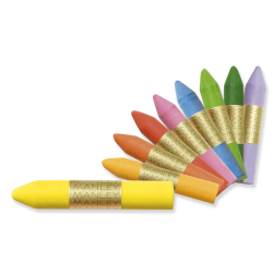 Caixa Escolar Lápis de Cera Suave Manley – Pack 192 Unidades (16 Cores Sortidas)