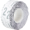Rolos de Etiquetas Meto 26x12 mm Brancas "P.V.P." Onduladas – 1500 Unidades