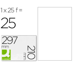 Etiquetas Adesivas Transparentes Mate A4 Q-CONNECT Impermeáveis (210x297 mm) – Pack 25 Folhas