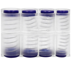 Porta-Moedas de Mola Q-CONNECT Euro (8 Frações) Azul Transparente