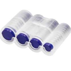 Porta-Moedas de Mola Q-CONNECT Euro (8 Frações) Azul Transparente