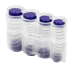 Porta-Moedas de Mola Q-CONNECT Euro (8 Frações) Azul Transparente