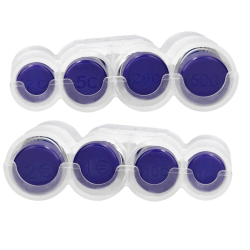 Porta-Moedas de Mola Q-CONNECT Euro (8 Frações) Azul Transparente
