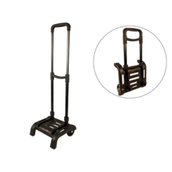 Carrinho Porta-Mochilas e Pastas Dobrável em Metal – Preto (86 cm)