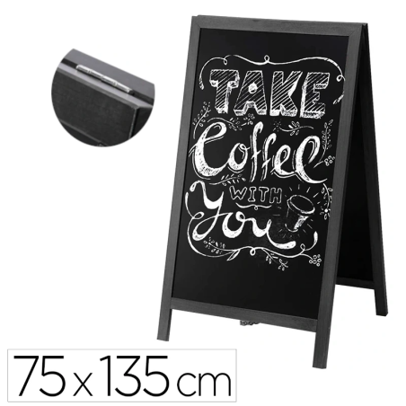 Quadro Preto de Chão com Cavalete Dupla Face – Formato XL (75x135 cm)