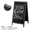 Quadro Preto de Chão com Cavalete Dupla Face – Formato XL (75x135 cm)