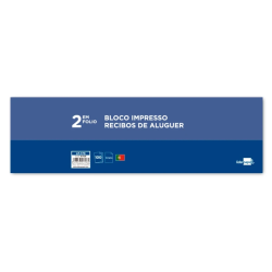 Livro de Recibos de Rendas e Aluguer com Canhoto – 295x105 mm (100 Folhas)