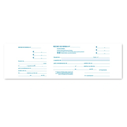 Livro de Recibos de Rendas e Aluguer com Canhoto – 295x105 mm (100 Folhas)
