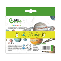 Giz Colorido para Chão e Pavimentos Liderpapel – Caixa com 6 Unidades Sortidas