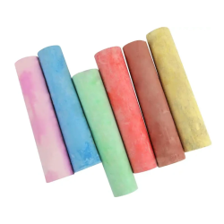 Giz Colorido para Chão e Pavimentos Liderpapel – Caixa com 6 Unidades Sortidas