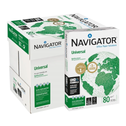 Papel de Fotocópia Navigator Universal A4 80g – Caixa de 5 Resmas (2500 Folhas)
