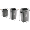 Caixote de Lixo Q-CONNECT com Tampa Basculante Cinza