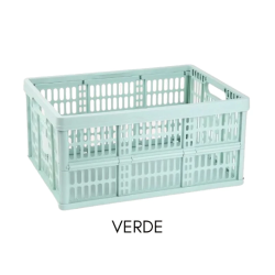 Caixa Dobrável de Arrumação PlasticForte 32L (48x35x23 cm) – Cores Sortidas