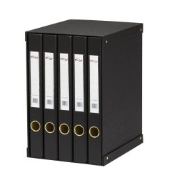 Módulo de Arquivo Pardo com 5 Pastas de Alavanca Fólio 25mm – Preto