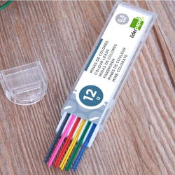 Minas Coloridas para Lapiseira 0.5mm Cores Sortidas – Liderpapel / Estojo 12 Unidades