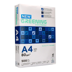 Caixa de Papel A4 Greening 80g – Papel de Fotocópia Ecológico de Alta Qualidade