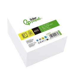 Bloco de Notas Memo Liderpapel 95x90x40mm – 400 Folhas Soltas Brancas