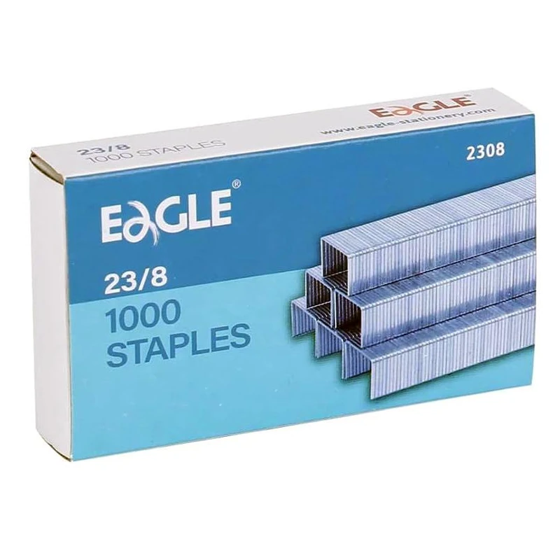 Agrafos 23/08 Eagle para 10 a 50 Folhas – Caixa 1.000 Unidades