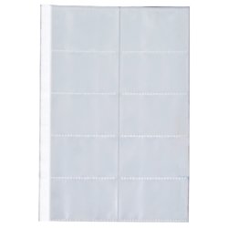 Recargas para Porta-Cartões de Visita A4 Liderpapel RP02 – Pack 10 Bolsas