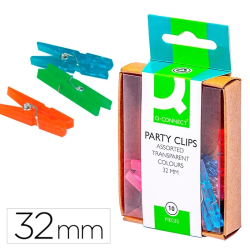 Molas Fantasia Coloridas 32mm Q-Connect – Caixa com 10 Unidades