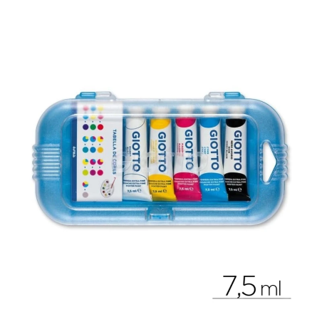 Guaches Escolares em Tubo Giotto 7,5ml – Estojo com 5 Cores Sortidas