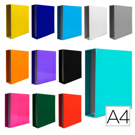Caixa para Pasta de Arquivo A4 75mm Liderpapel Documenta – Pack 5 Unidades / Várias Cores