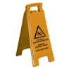 Placa de Sinalização de Piso Escorregadio Q-Connect 66x27cm – Multilingue / Amarela