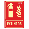 Sinal Extintor Fotoluminescente A4 Syssa 6015F | Risco de Lápis