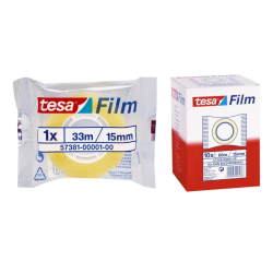 Fita Adesiva Transparente Tesa Standard 33m x 15mm – Rolo Individual