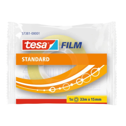 Fita Adesiva Transparente Tesa Standard 33m x 15mm – Rolo Individual